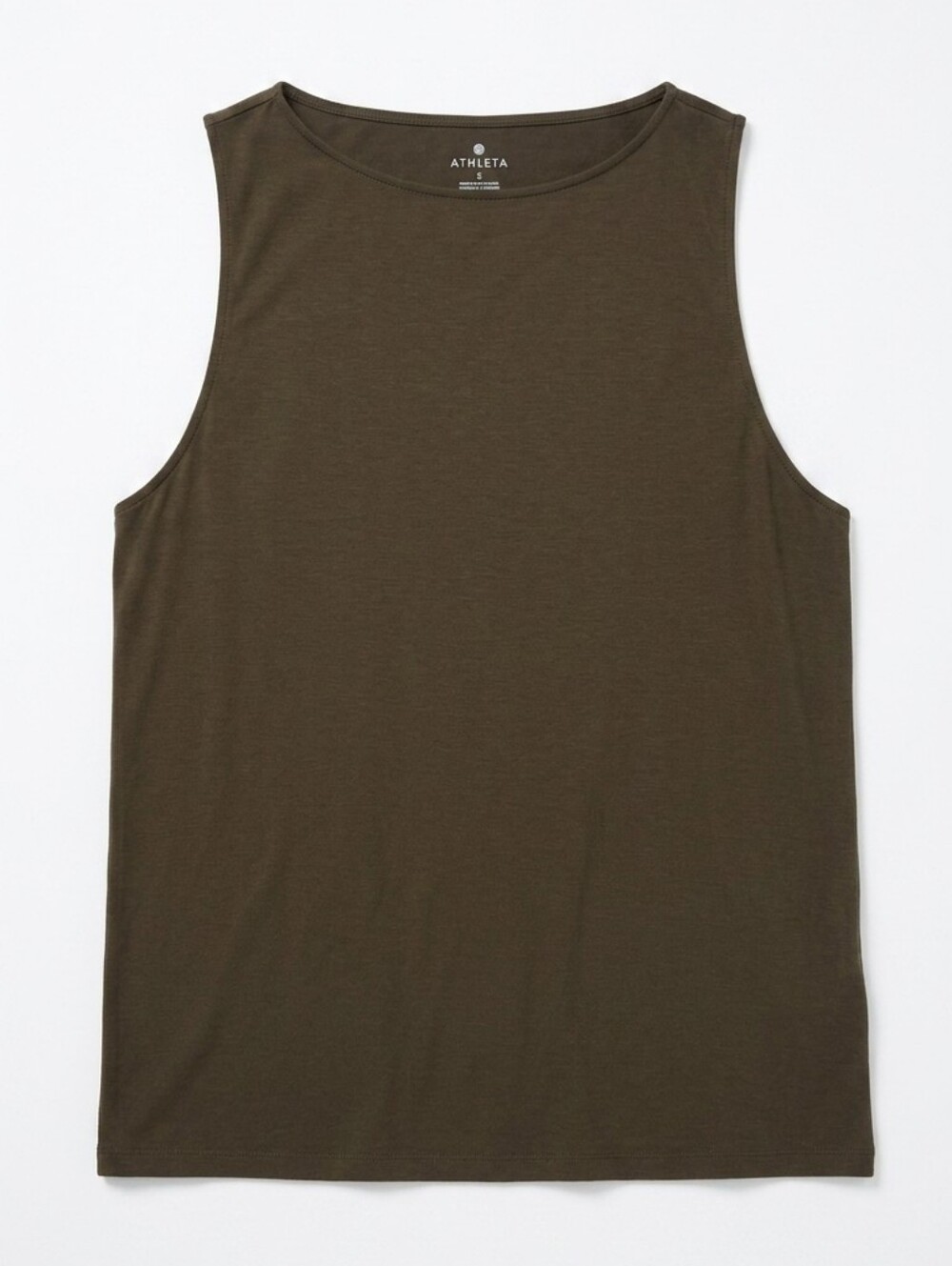 Athleta Dark Olive Scoop Neck Tank Top Size S
